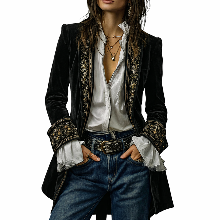 Sable &amp; Oro™ Luxury Embroidered Blazer