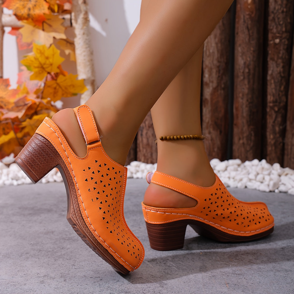Korae | Heeled Sandals with Adjustable Straps and Cut-Out Design