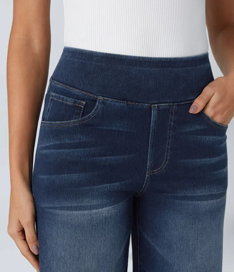 Karellea™ High-Waisted Wide Leg Stretch Jeans