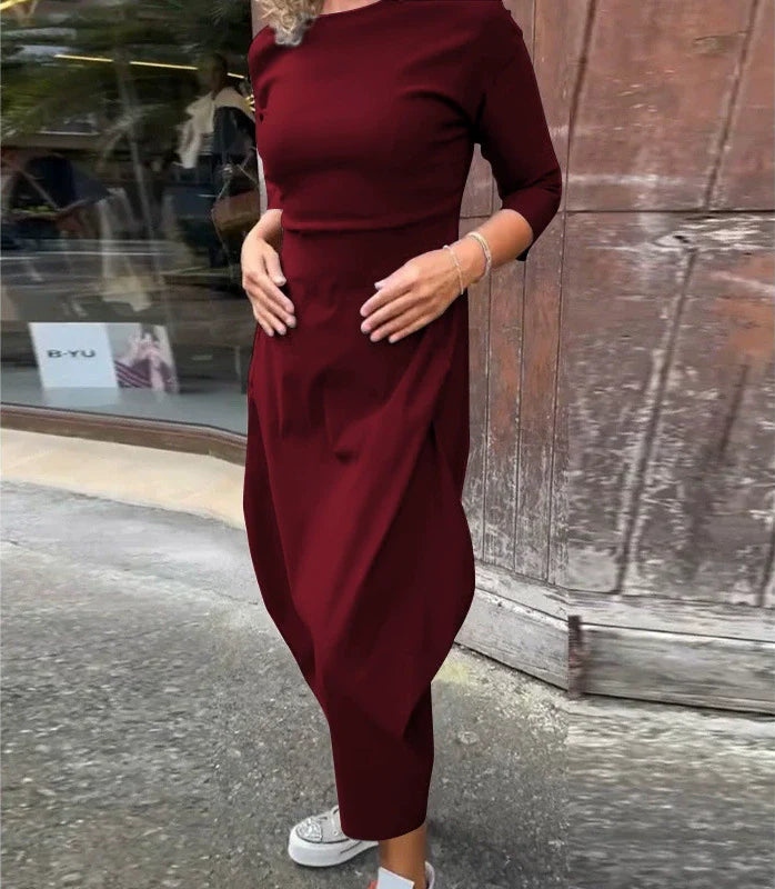 Caelune™ Elegant and Simple Dress with Pockets for Women