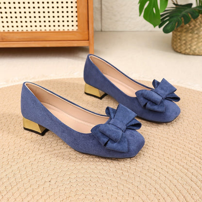 Daviella | Women's shoe with trendy bow on elegant chunky heel