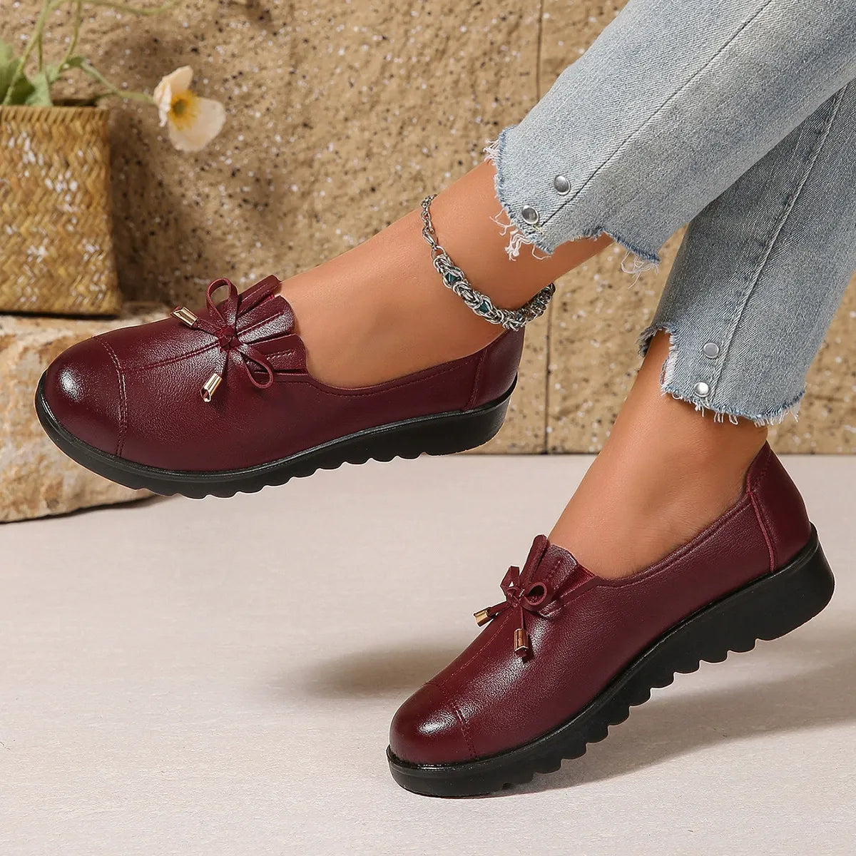 Fernanda | Leather Slip-On Loafers with Soft Sole and Maximum Comfort