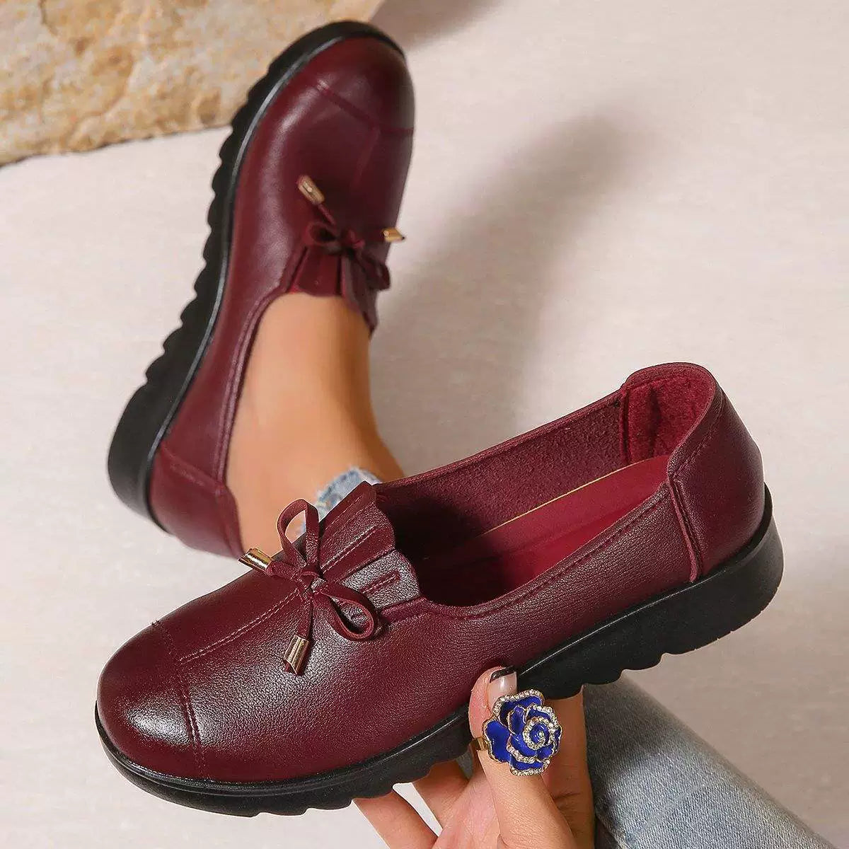 Fernanda | Leather Slip-On Loafers with Soft Sole and Maximum Comfort