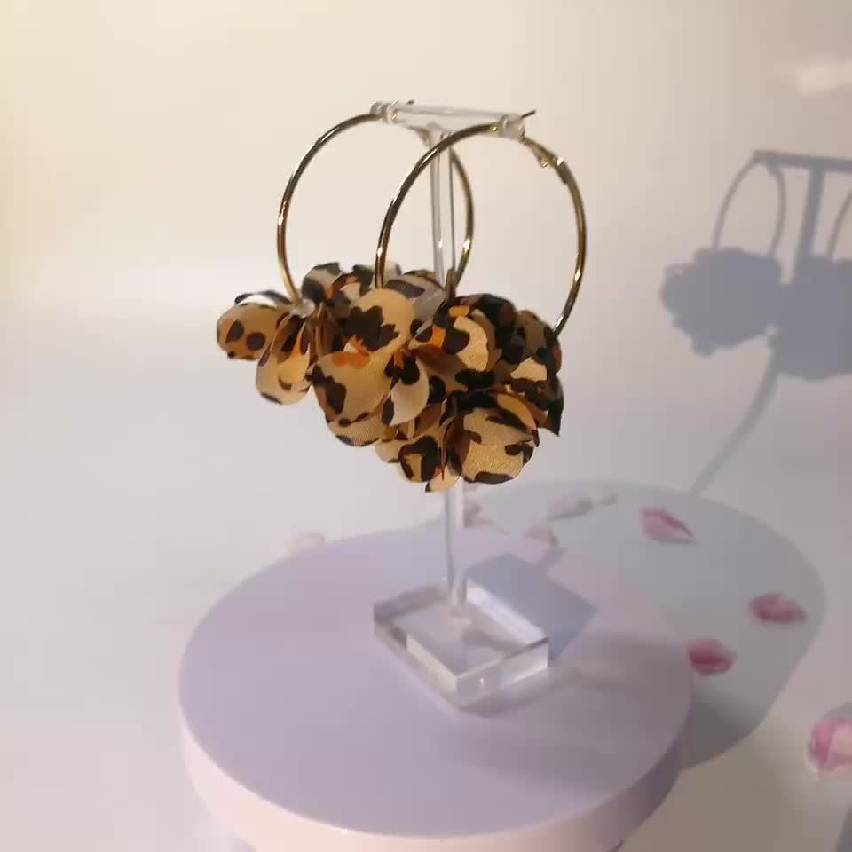 Harmony | Floral C-Shaped Earrings with Bohemian and Elegant Style