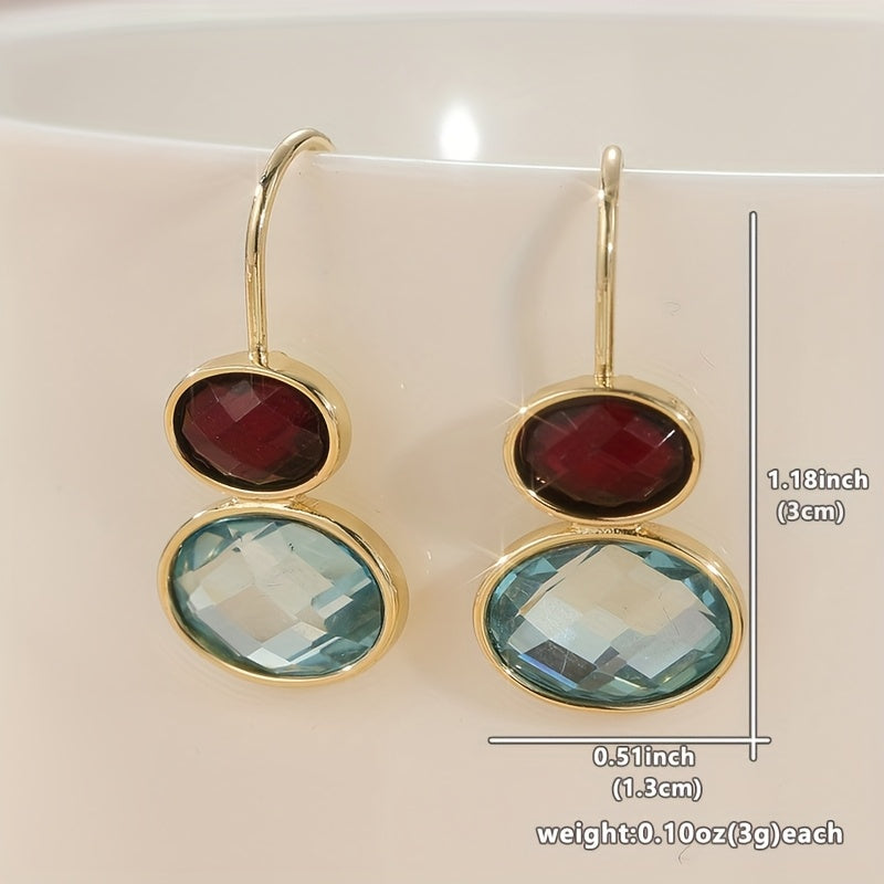 Perla™ Oval Hanging Earrings with Elegant Handcrafted Design