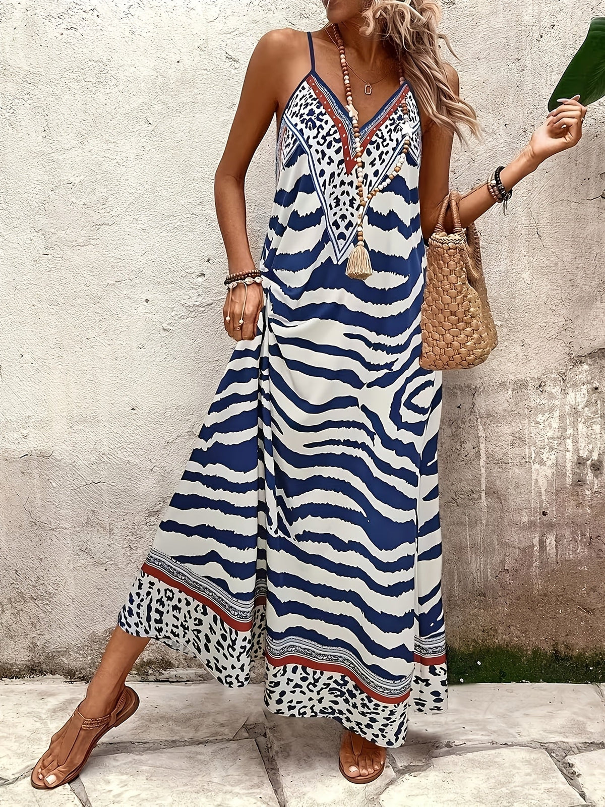 Rowan | Elegant Printed Nightgown Dress for Women