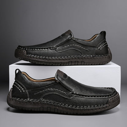 Zorvik | British Men's Loafers with Hand-Stitched Seams and Non-Slip Sole
