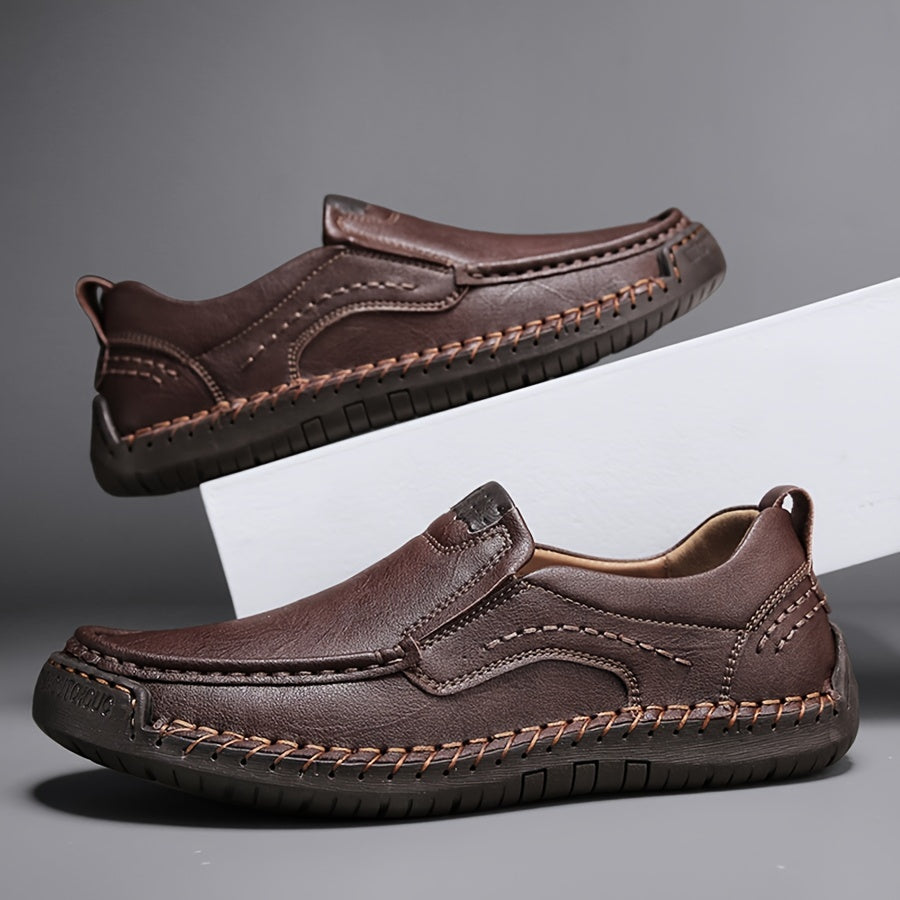 Zorvik | British Men's Loafers with Hand-Stitched Seams and Non-Slip Sole