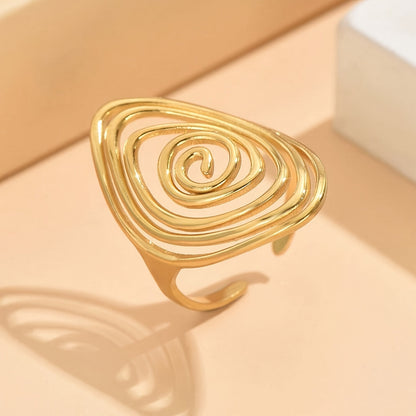 Scarlett | Elegant and Modern Hollow Spiral Stainless Steel Ring