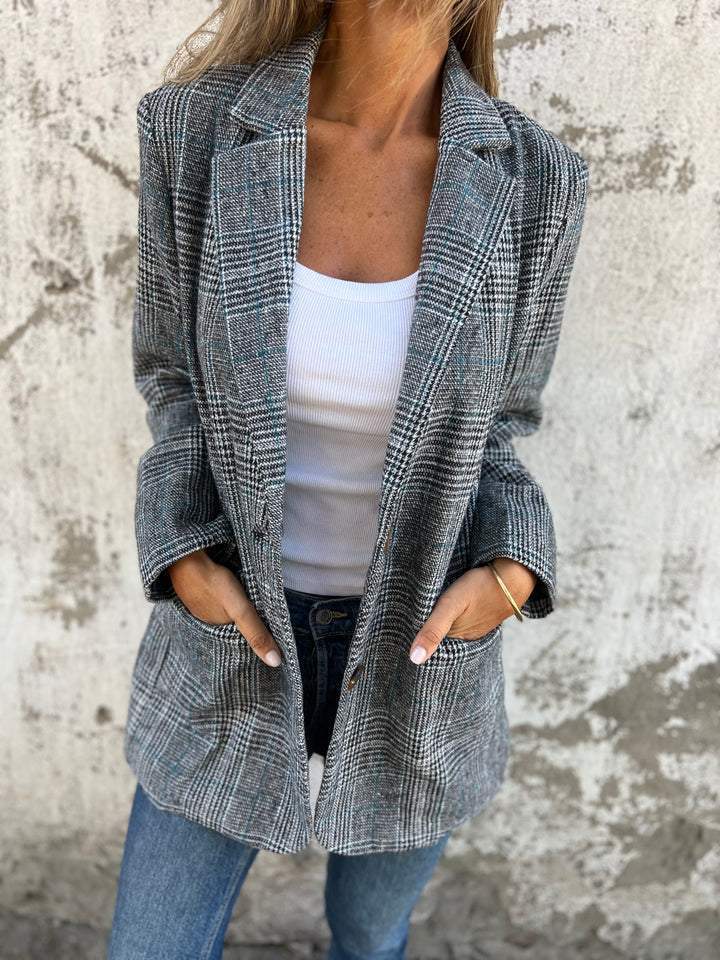 Melorae™ Blazer Casual Classic Checks