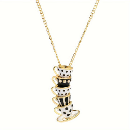 Quessia | Garden Tea Cup Necklace