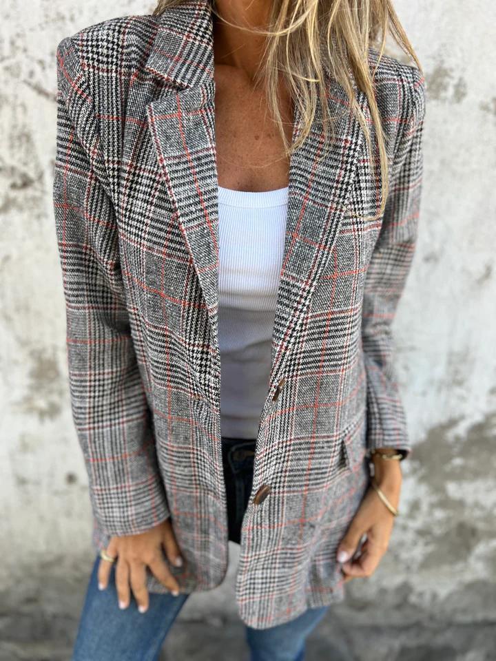 Melorae™ Blazer Casual Classic Checks