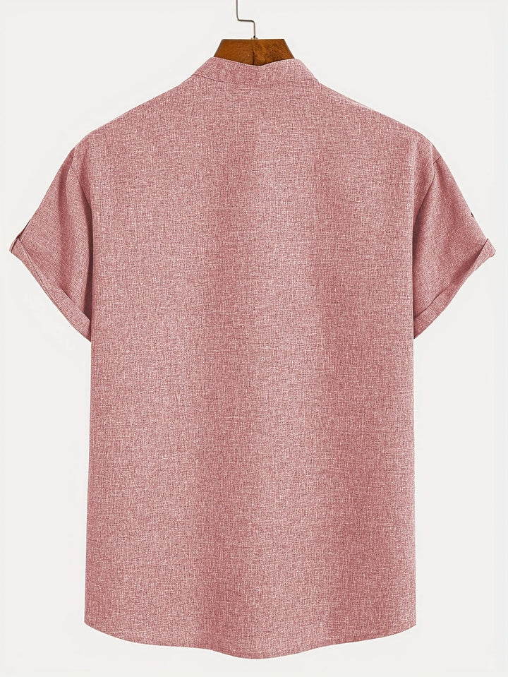 Hayes™ Elegant Short Sleeve High Collar Shirt