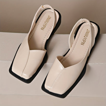 Darya™ Elegant Chunky Heel Sandals with Square Toe
