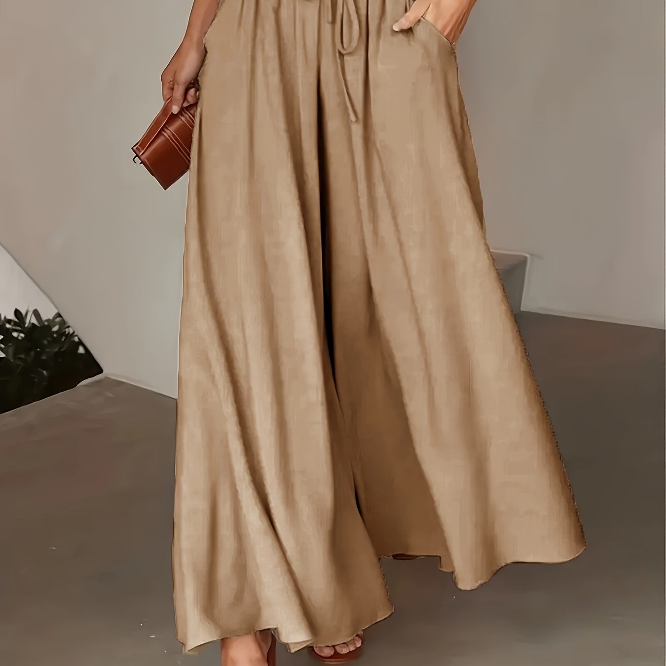 Corae™ Wide Leg Loose Pants with High Waist and Drawstring