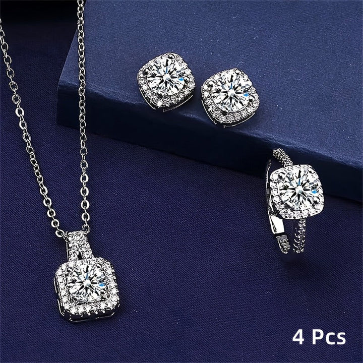 Elkie™ Elegant Jewelry Set with Necklace, Ring, and Earrings