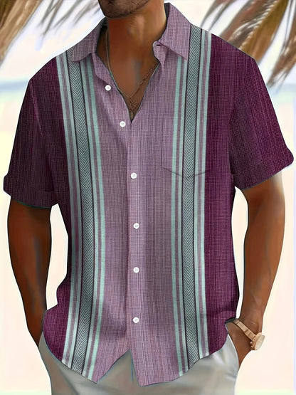Axton | Casual and Fresh Summer Style Striped Shirt for Men