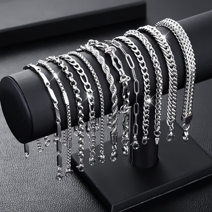 Stetson | Set of 10 Stainless Steel Bracelets with Minimalist and Versatile Style
