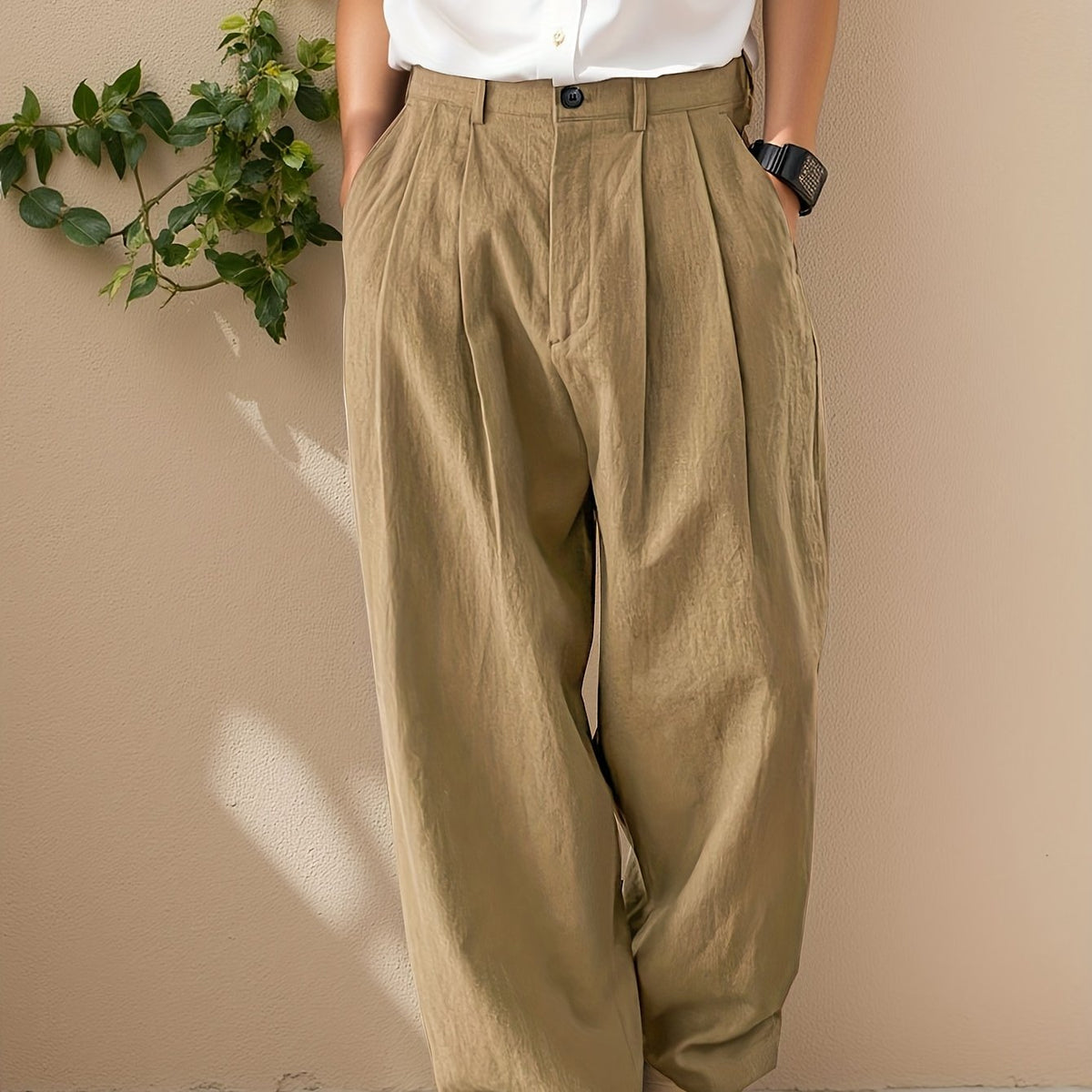 Vruxeth | Men's Straight Pants with Relaxed Fit and Modern Style