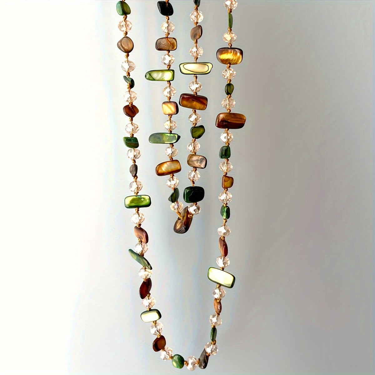 Brooklyn | Long Beaded and Shell Necklace with Natural Bohemian Style