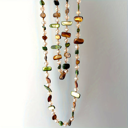 Brooklyn | Long Beaded and Shell Necklace with Natural Bohemian Style