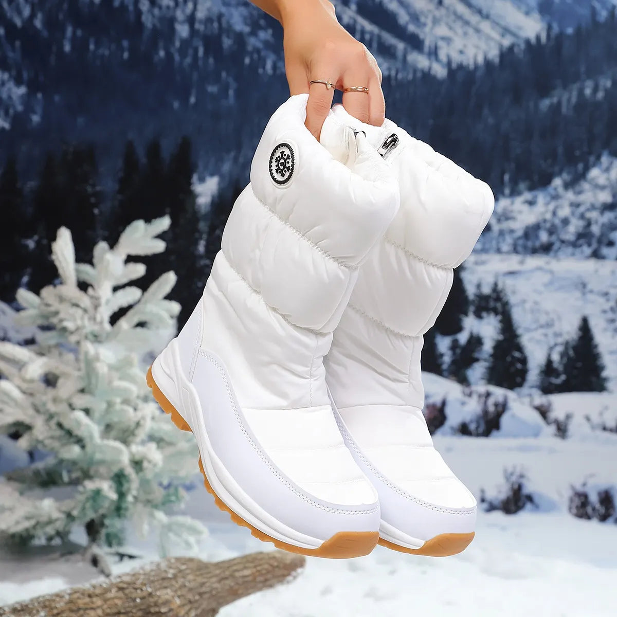 Maristella | Mid-Calf Snow Boots with Elegant Design