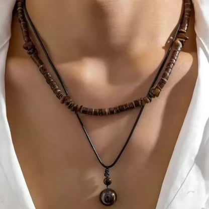Whitaker | 2-Piece Natural Stone Necklace Set for Men