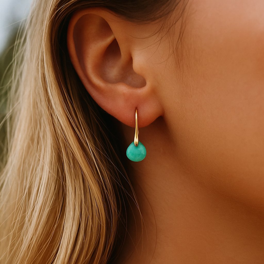 Gorella | Amazonite and Gold Drop Earrings