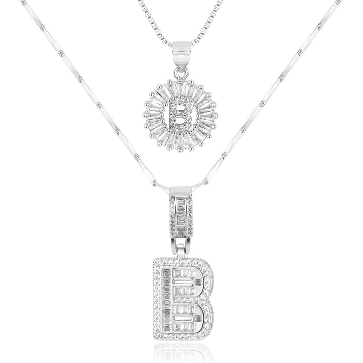 Primrose™ Initial Letter Necklaces with 14k Diamonds (2 pieces)