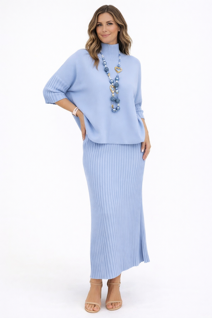 Belarina™ High Neck Knit Two-Piece Set