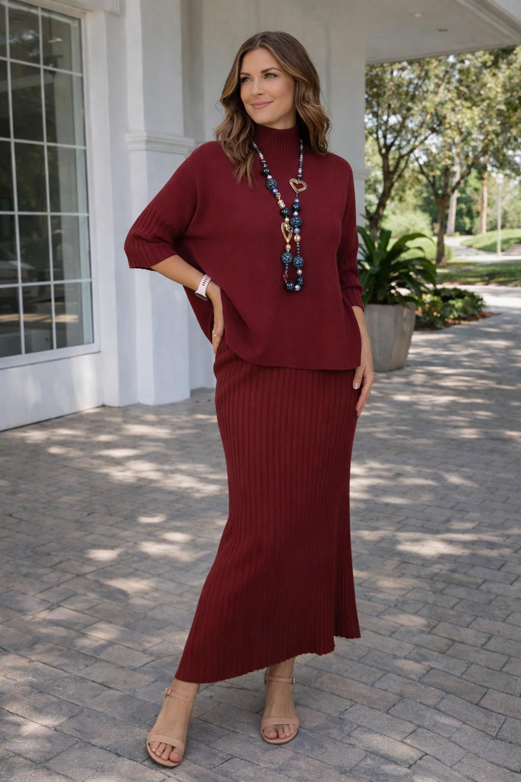Belarina™ High Neck Knit Two-Piece Set