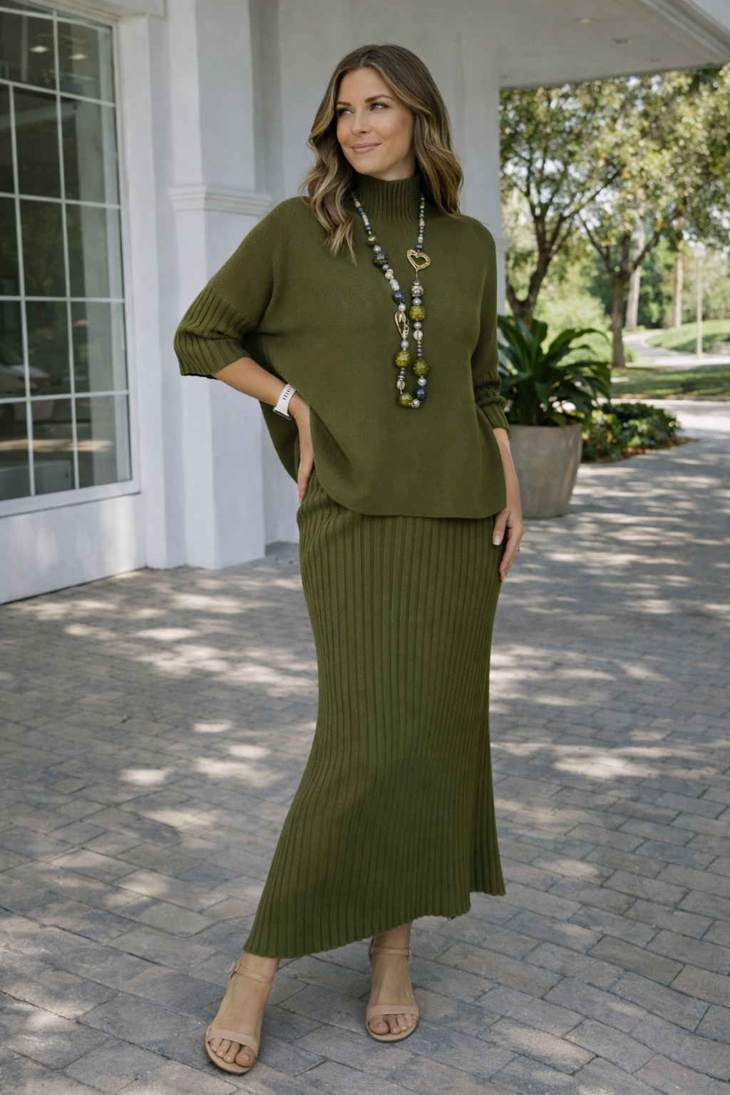 Belarina™ High Neck Knit Two-Piece Set