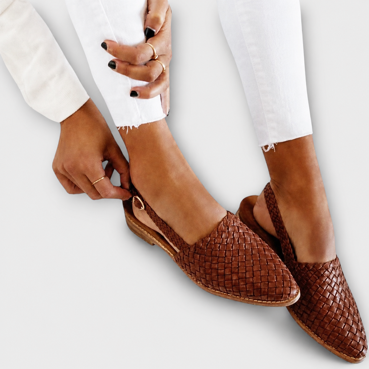 Bianka | Woven Loafers with Back Strap and Comfortable Design