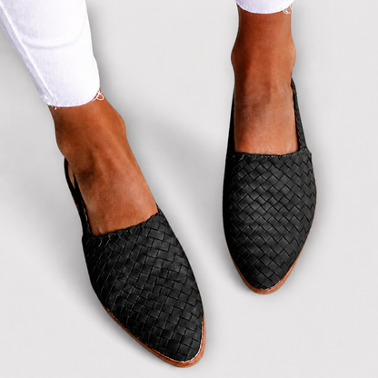 Bianka | Woven Loafers with Back Strap and Comfortable Design