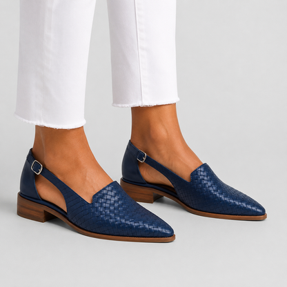 Bianka | Woven Loafers with Back Strap and Comfortable Design