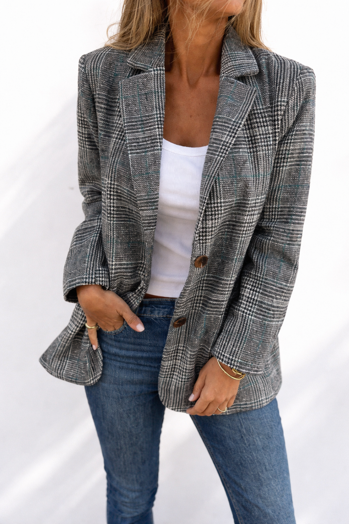 Melorae™ Blazer Casual Classic Checks