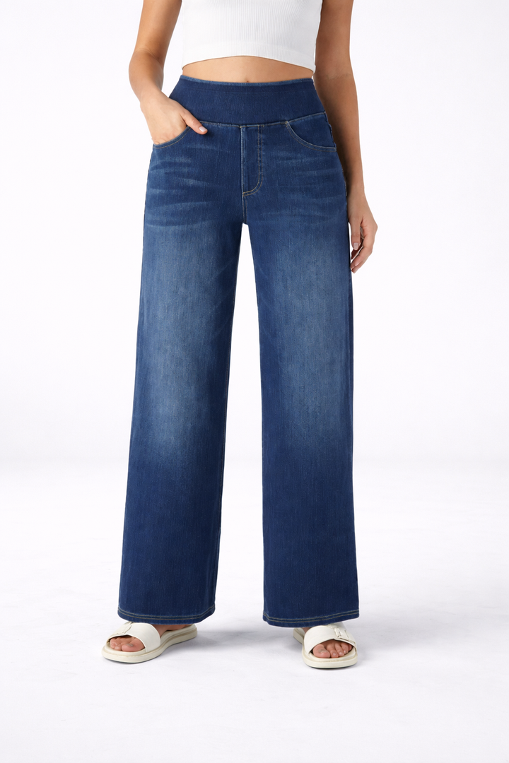 Karellea™ High-Waisted Wide Leg Stretch Jeans