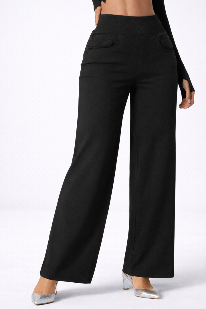 Karellea™ High-Waisted Wide Leg Stretch Jeans