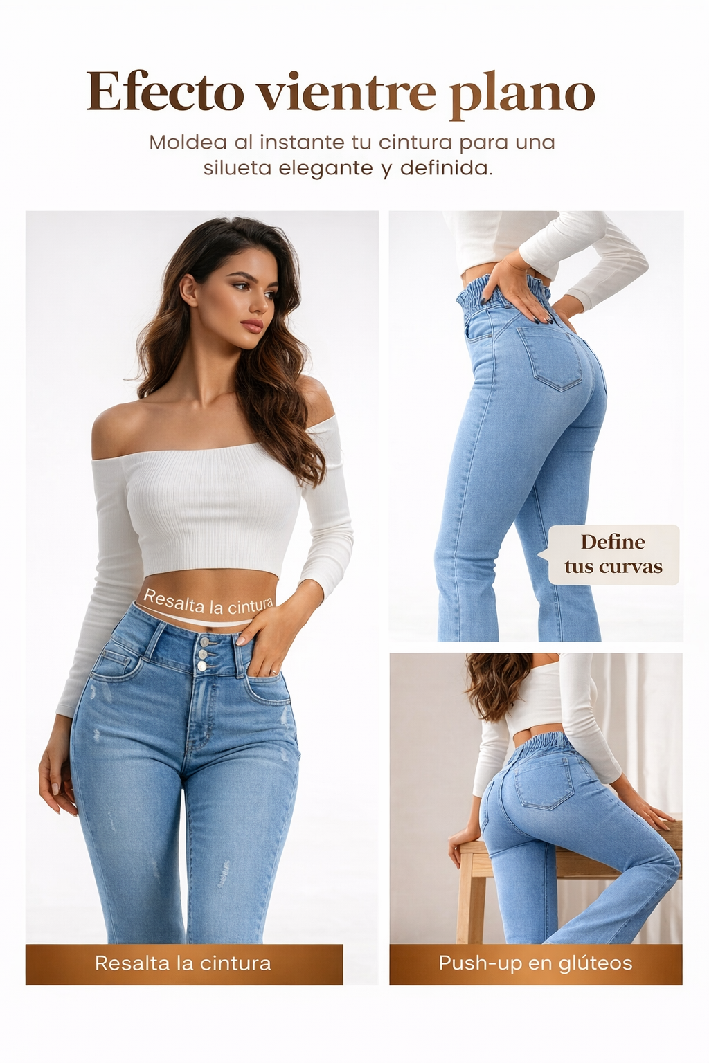 Duvoria™ High-Waisted Stretch Bell Bottom Jeans