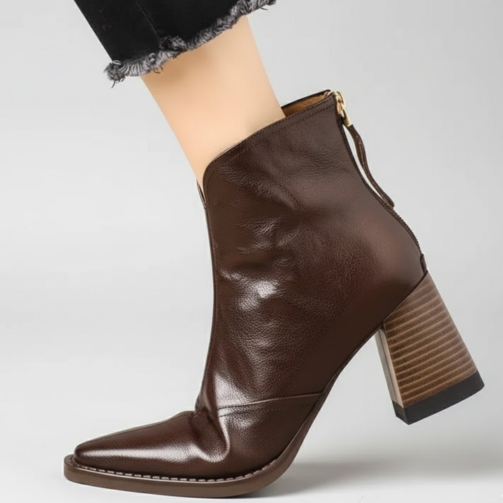 Cavelle™ Luxurious Comfortable Ankle Boots with Mid-High Stylish Heel