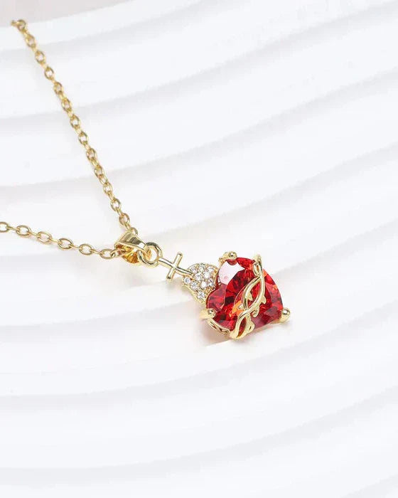 Aurelienna™ Sacred Heart of Jesus Gold-Plated Necklace
