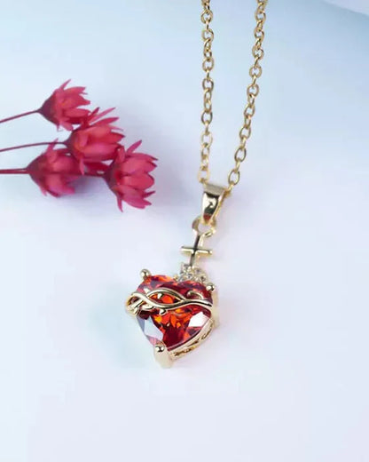 Aurelienna™ Sacred Heart of Jesus Gold-Plated Necklace