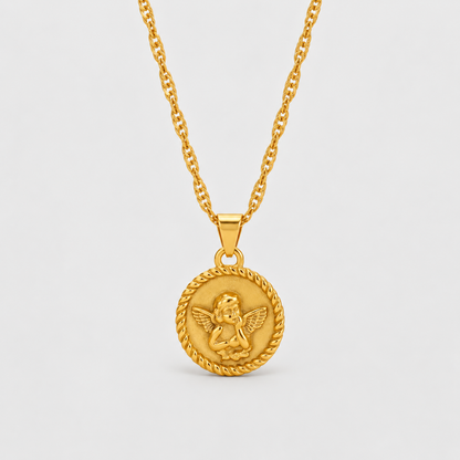 Monica | Guardian Angel Medal Necklace