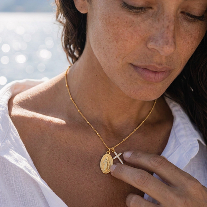 Belladonna | Necklace with Miraculous Medal and Cross