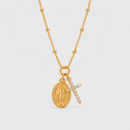 Belladonna | Necklace with Miraculous Medal and Cross