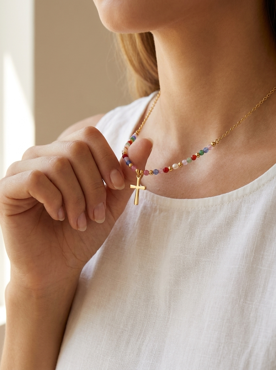 Navira™ Colorful Cross Necklace