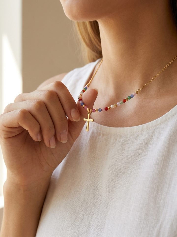 Navira™ Colorful Cross Necklace