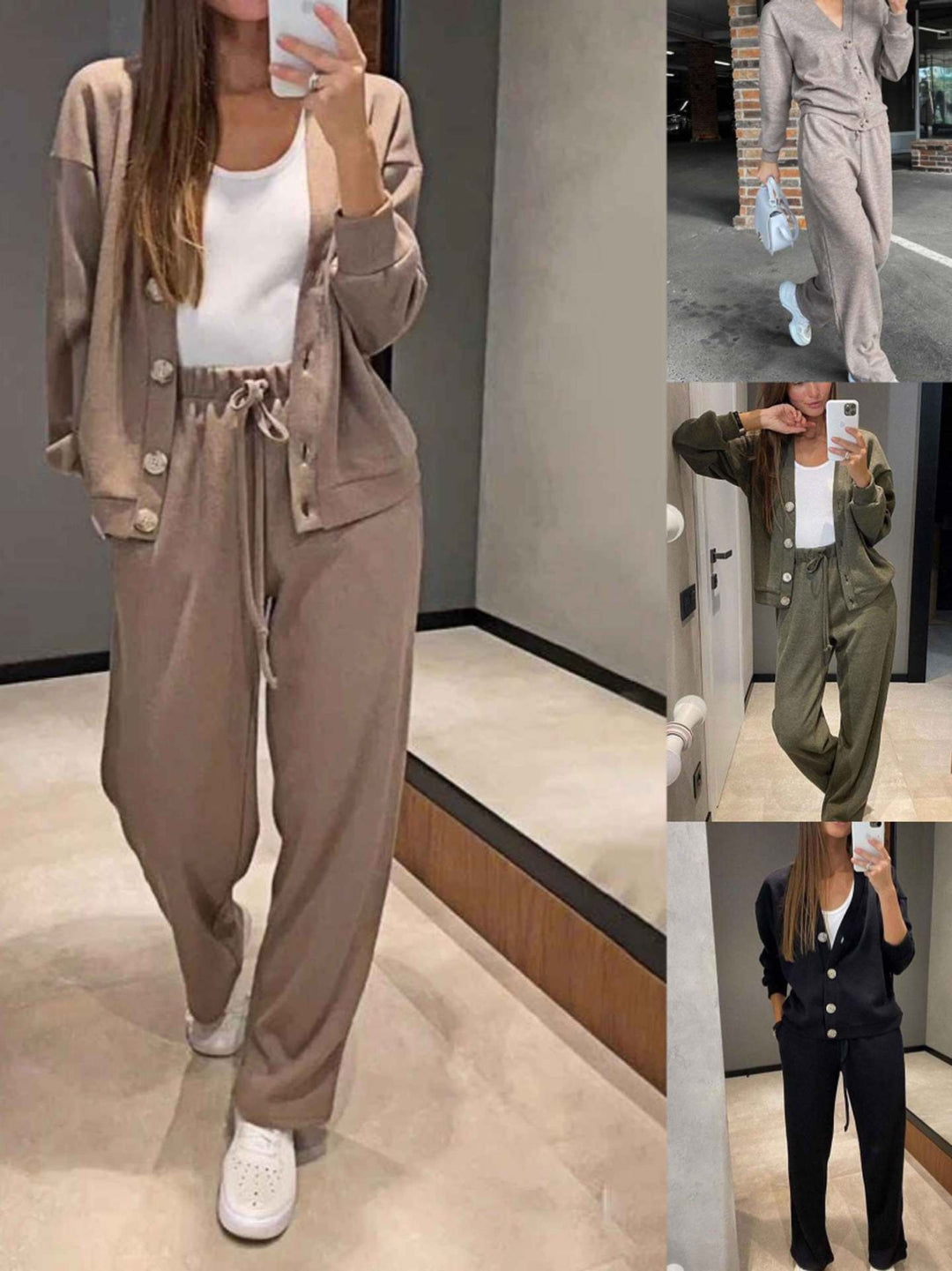 Oristine™ Giulia Cardigan and Pants Knit Set