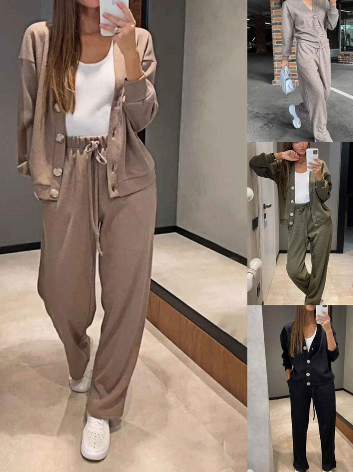 Oristine™ Giulia Cardigan and Pants Knit Set