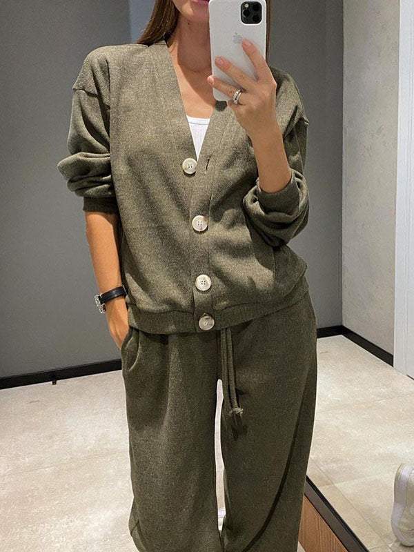 Oristine™ Giulia Cardigan and Pants Knit Set